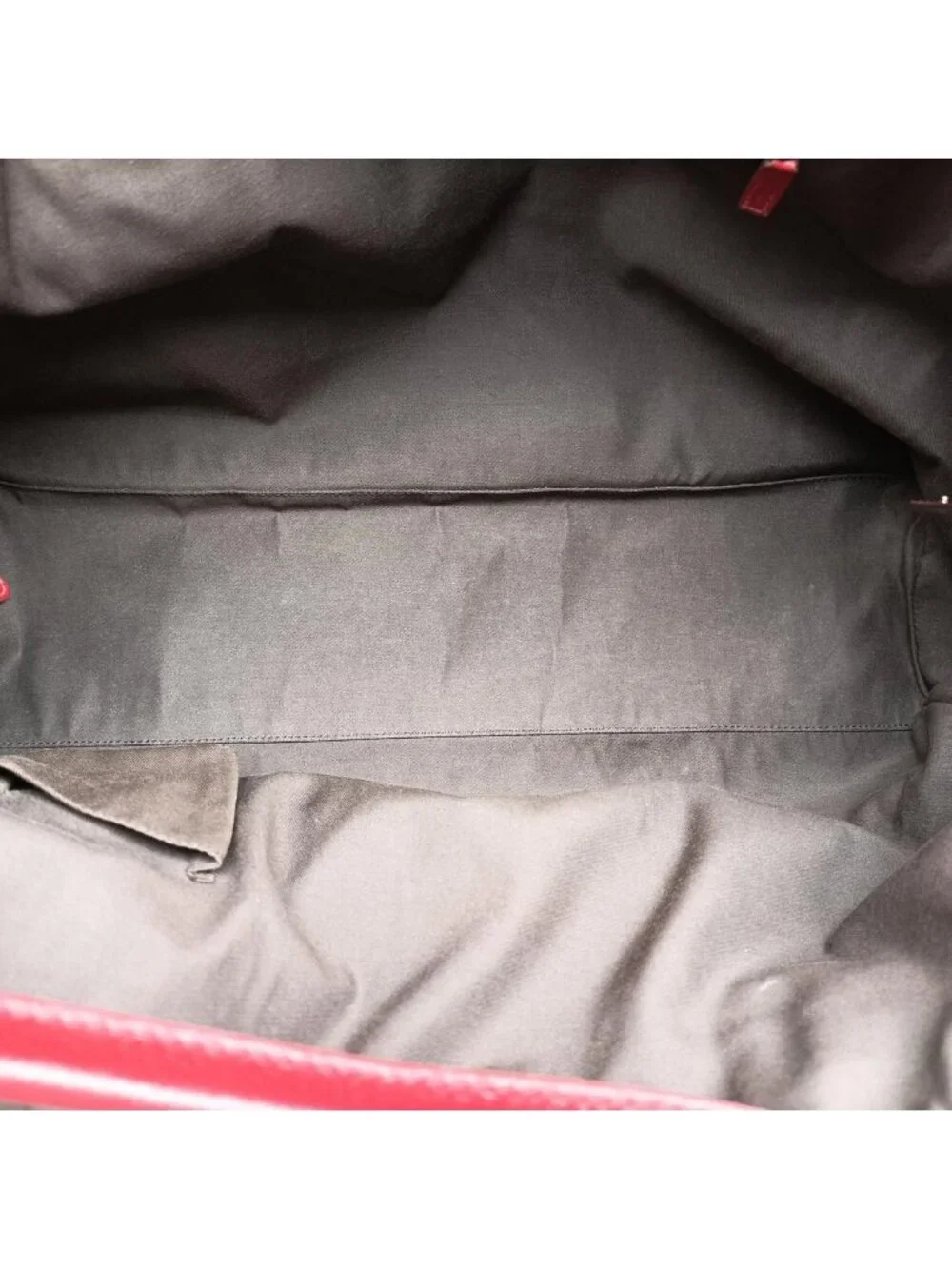 Gucci GG Supreme Beige Red Canvas Leather Handbag